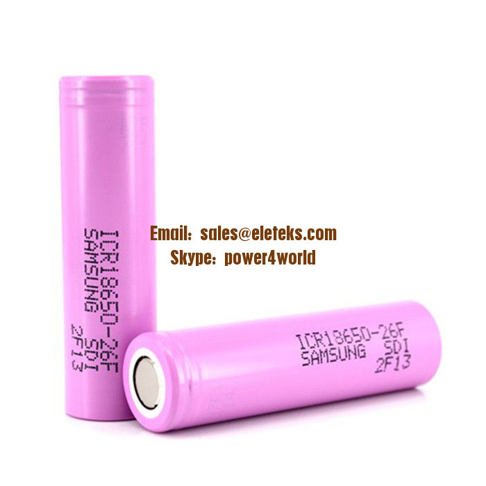 Original Samsung ICR18650-26F 3.7V Samsung 18650 2600mAh rechargeable li-ion battery cells