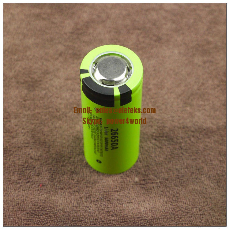 Original 3.7V Panasonic 26650A 26650 5000mAh Li-ion Rechargeable Battery Max 10A Discharge Battery NCR26650A